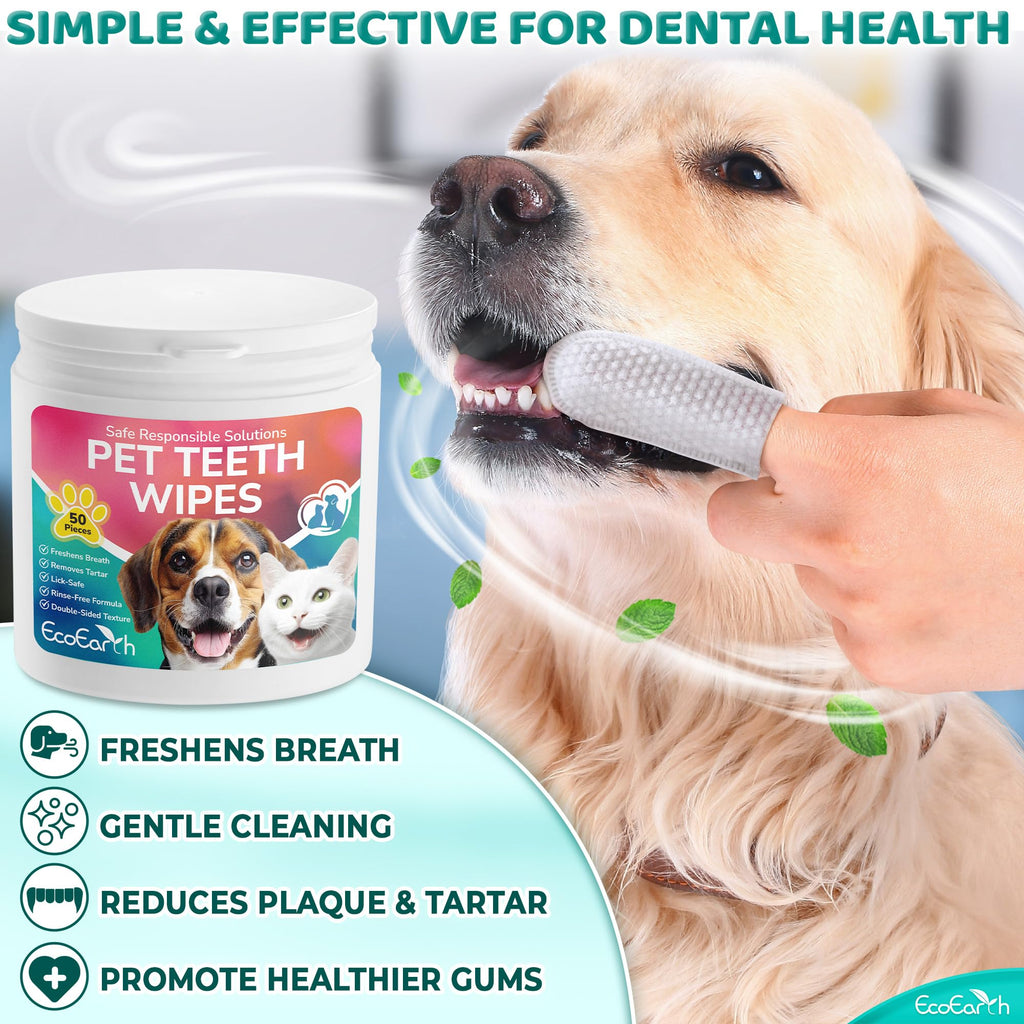 Teeth Cleaning Wipes for Dogs and Cats, 50 pc I7744