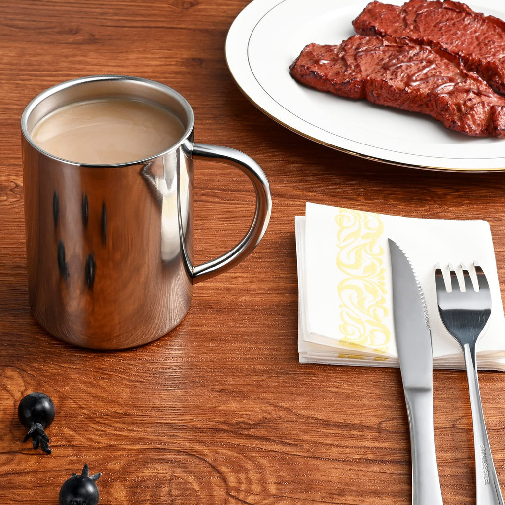 400ml Insulated Stainless Steel Coffee Mug Set of 2 T27051