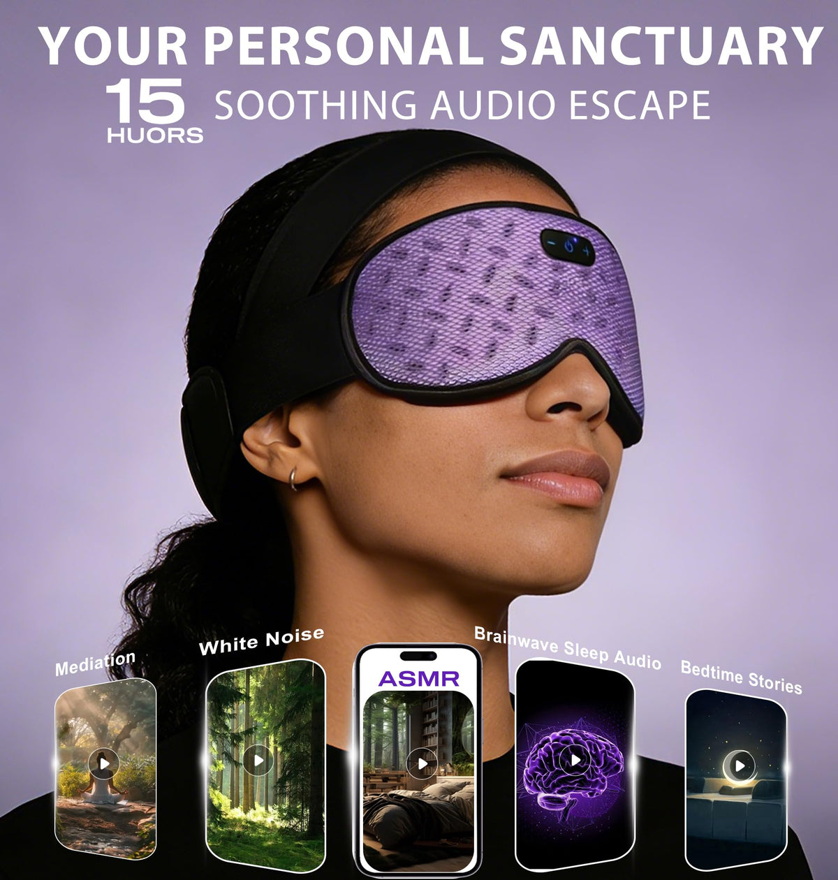 Bluetooth Sleep Mask Headphones with Hot Cold Compress Y4530