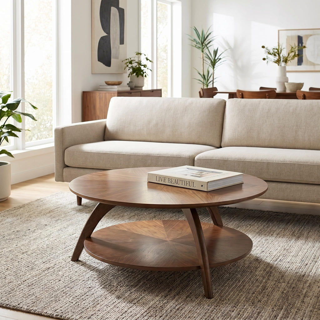 Round Wood Coffee Table U1243