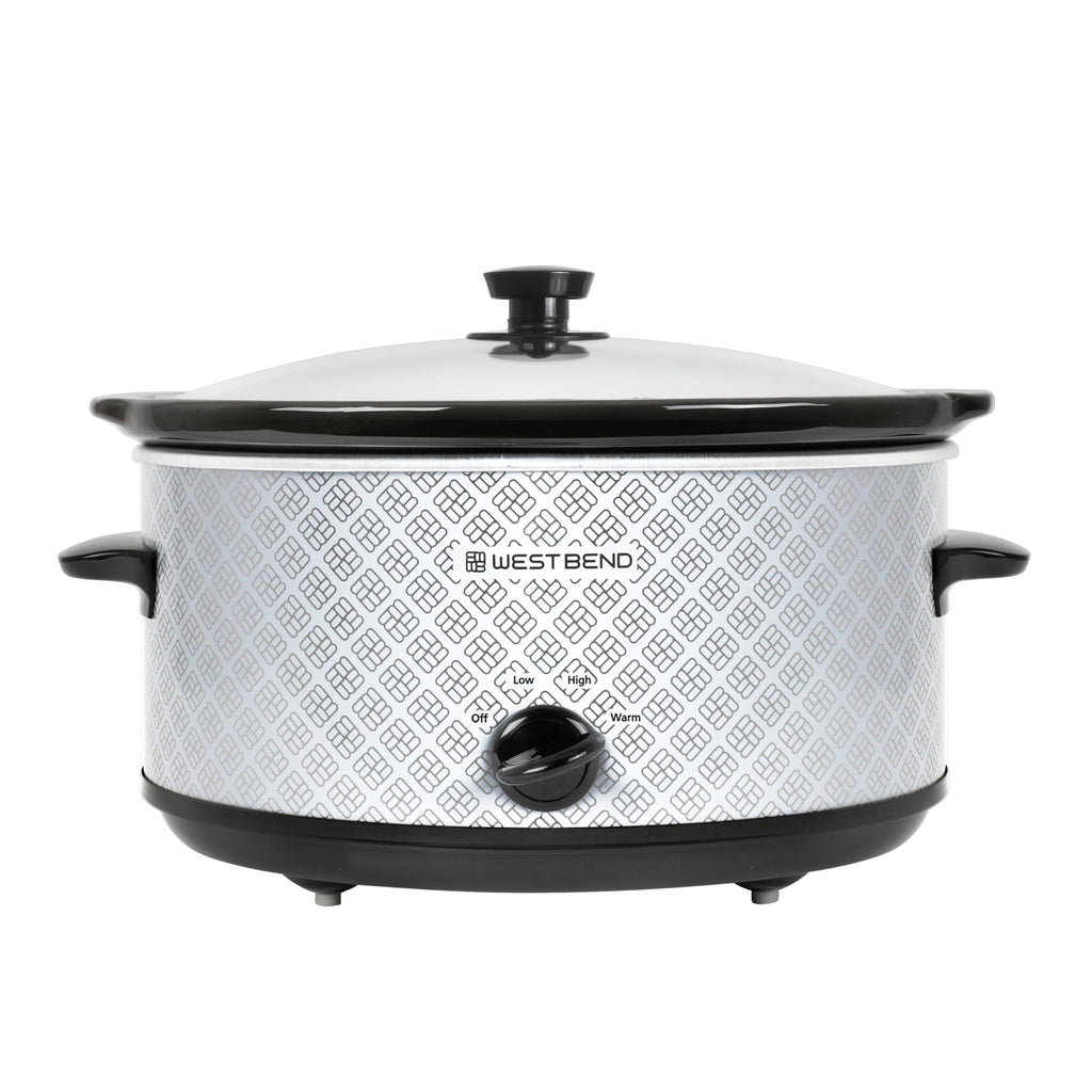 6-Quart Slow Cooker with Ceramic Crockpot and Glass Lid S1754