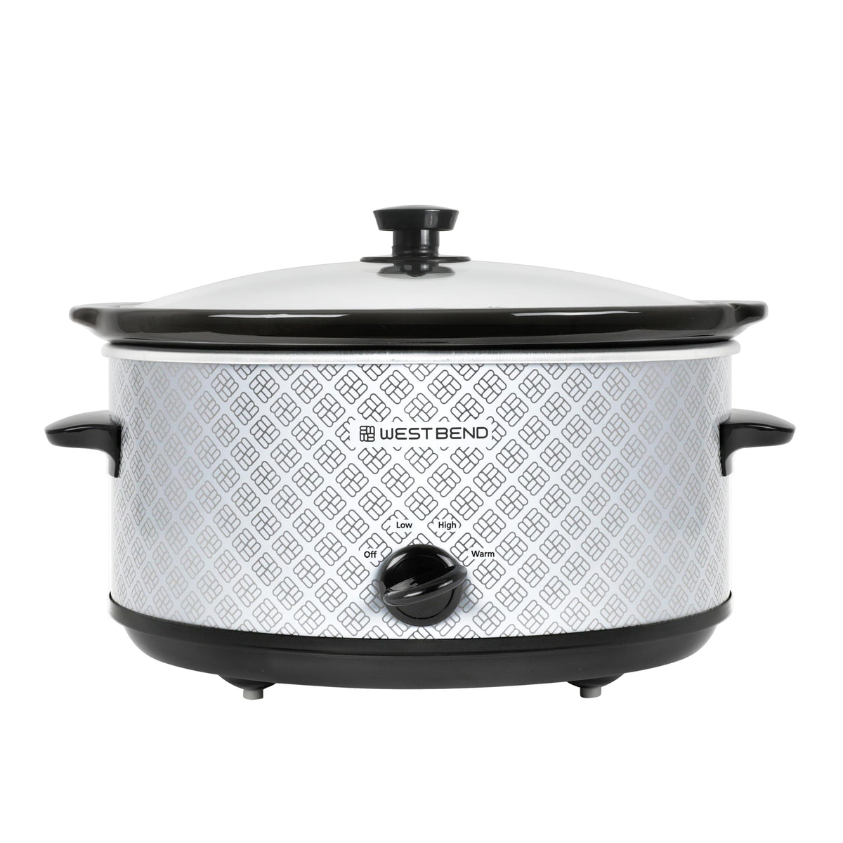 6-Quart Slow Cooker with Ceramic Crockpot and Glass Lid S1754