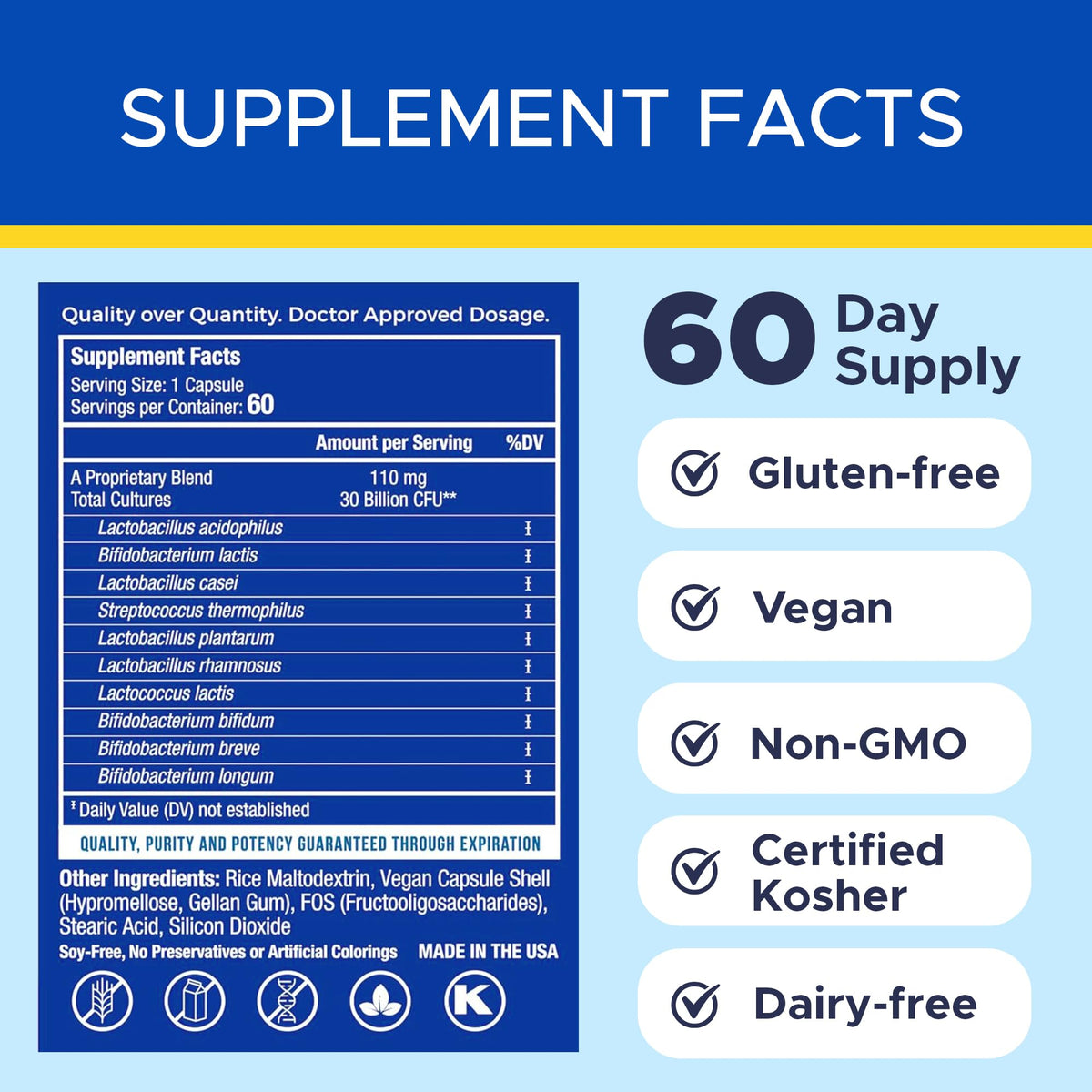 Adult Probiotic Supplement 60-Count Q4135