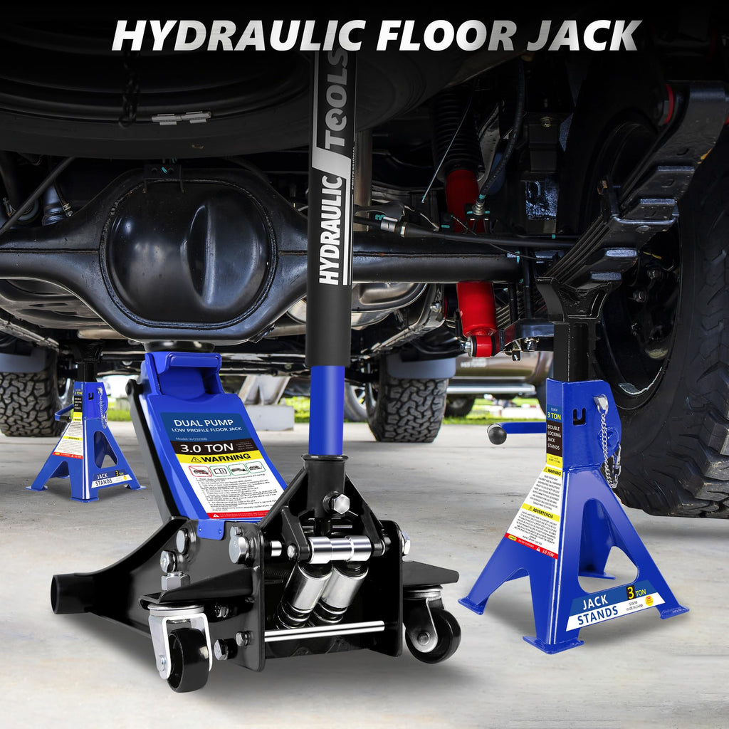 3 Ton Low Profile Hydraulic Floor Jack with Jack Stands N351821