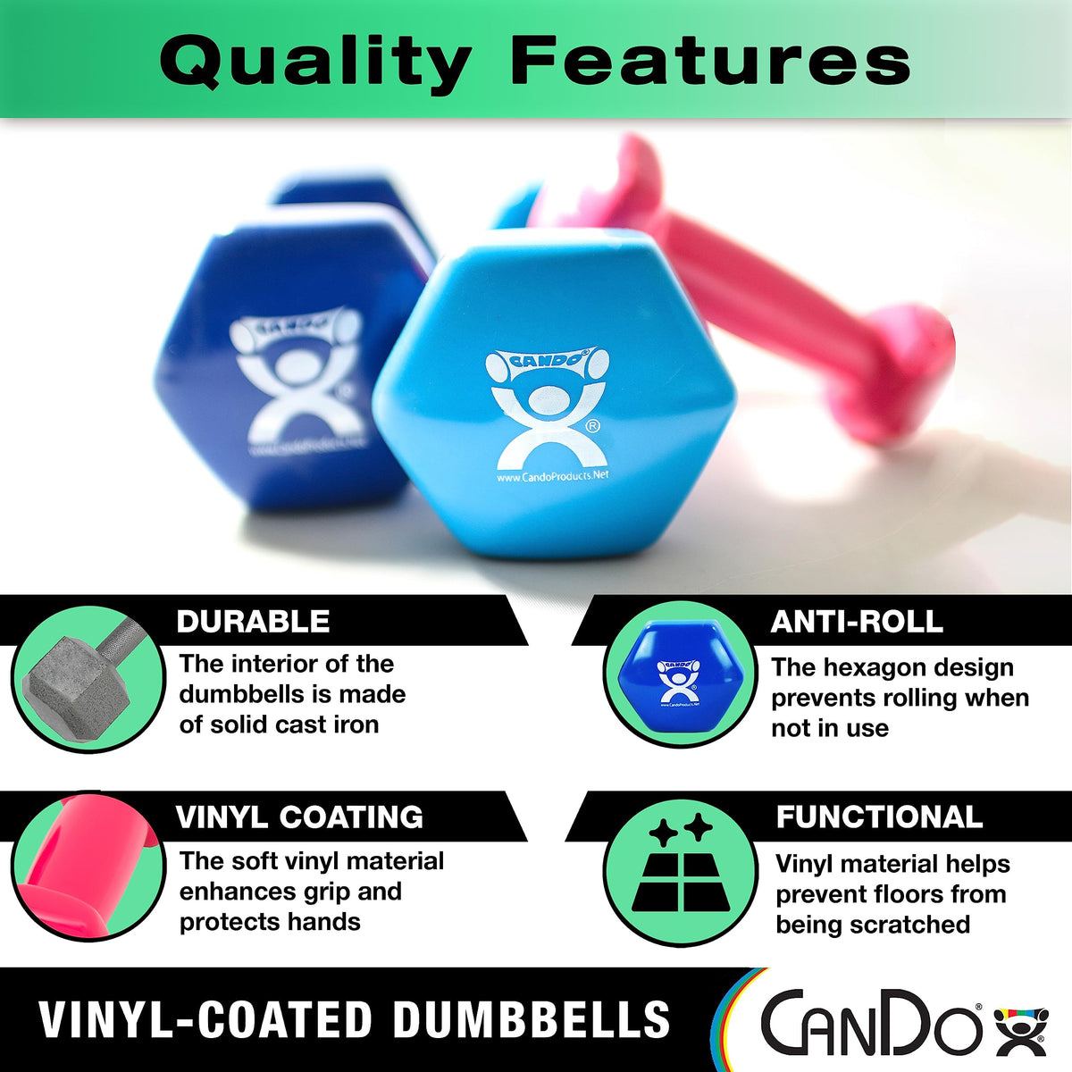 Vinyl Coated Dumbbells K9509