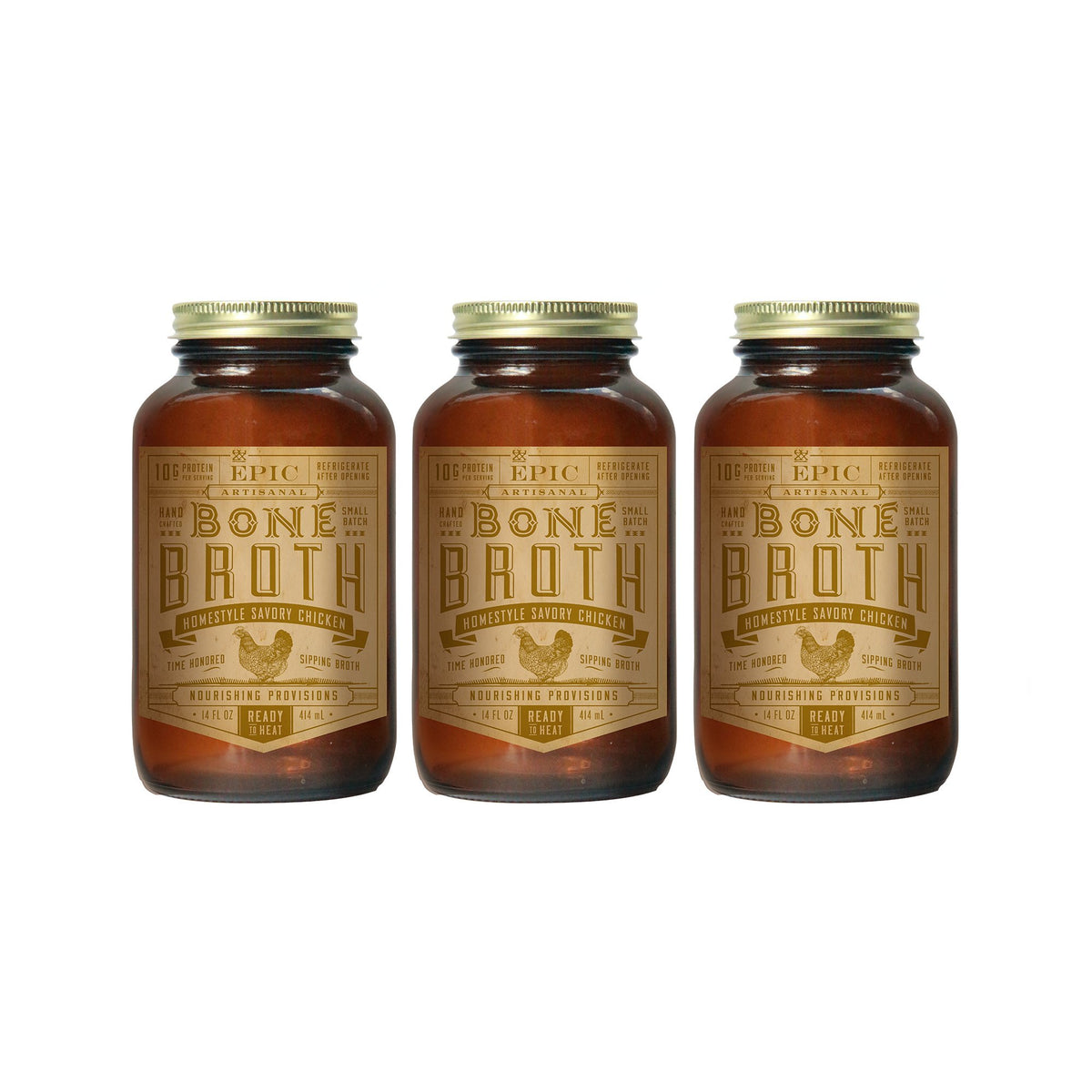Homestyle Savory Chicken Bone Broth 14 oz. 3 Pack E50685