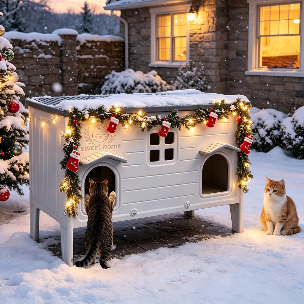 Waterproof Outdoor Cat House P7047