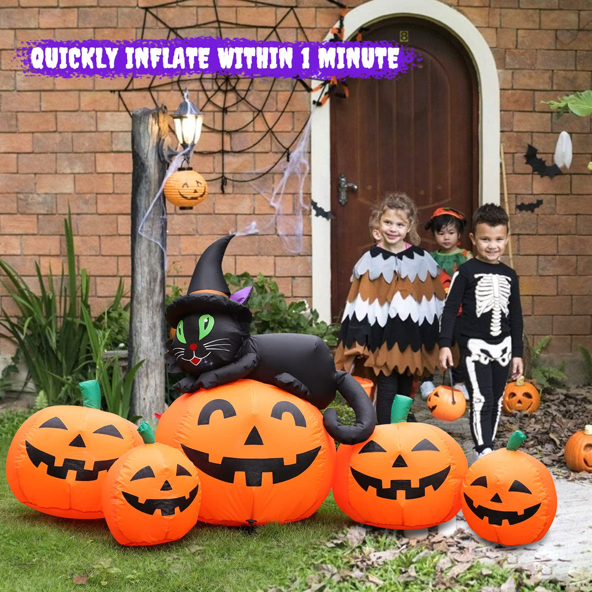 5FT Lighted Inflatable Pumpkin Outdoor Decoration E88479