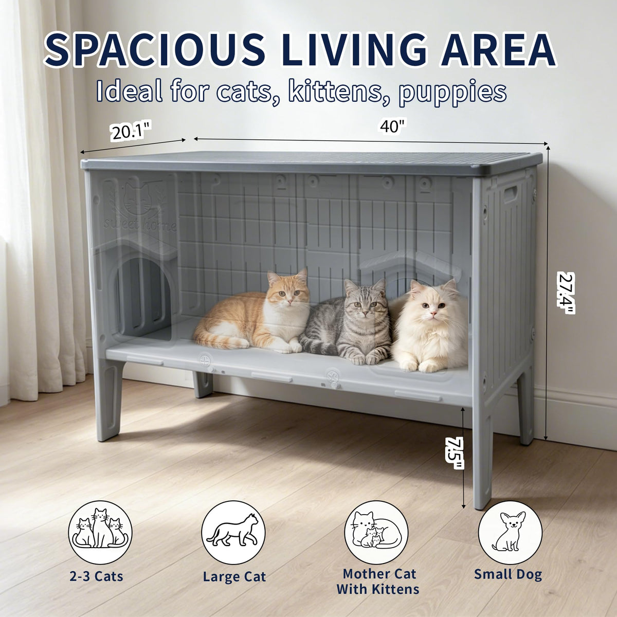 Waterproof Outdoor Cat House P7047