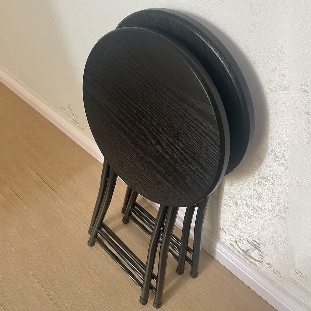 Folding Stool Round Wooden Board U78783