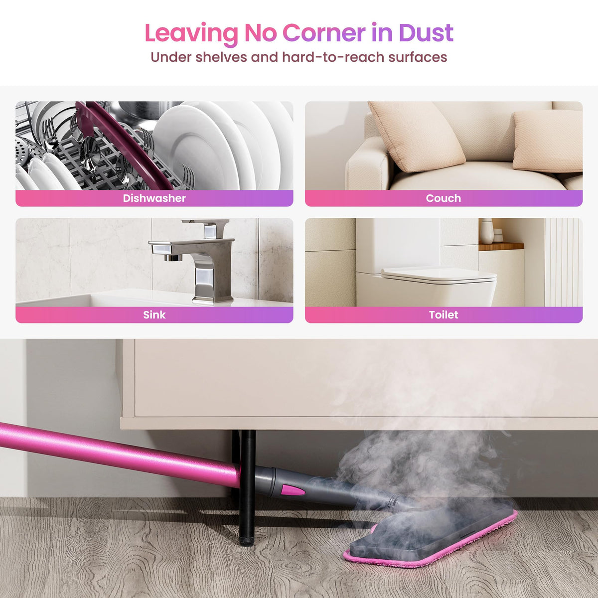 Steam Mop Cleaner, Detachable Handheld Steamer X364944