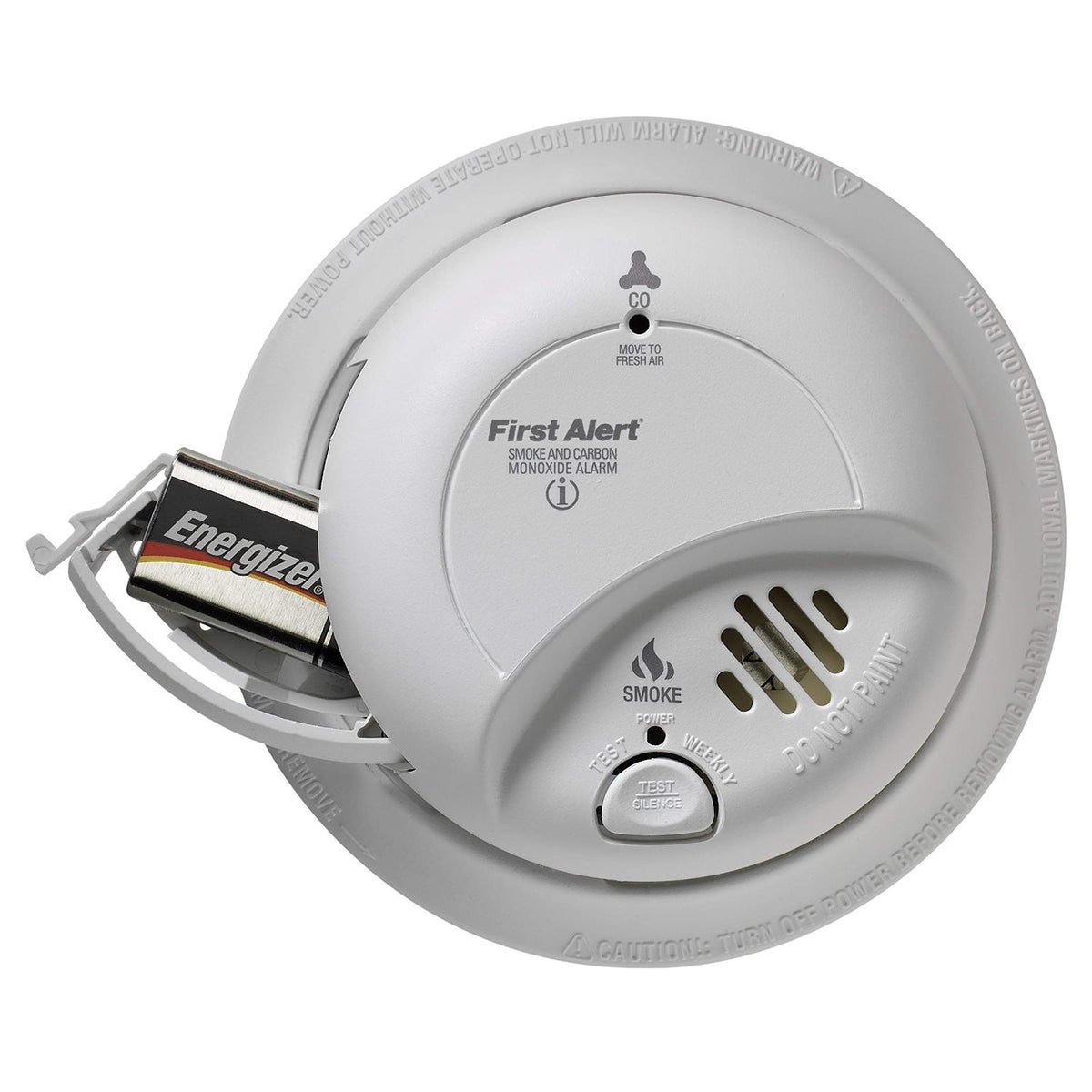 Hardwired Smoke and Carbon Monoxide Detector with Battery Backup, White R873344
