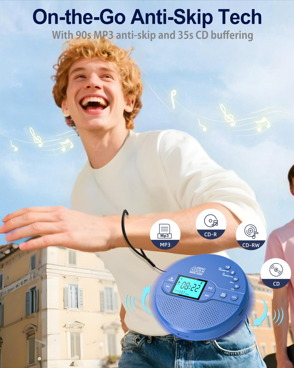 Portable CD Player with FM Transmitter & Speaker B910