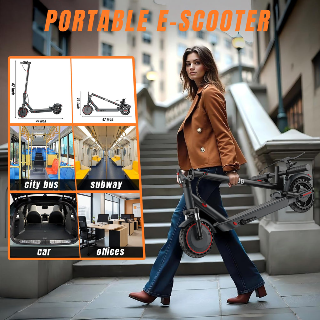 Electric Scooter with Dual Suspension, Solid Tires, Foldable S89979