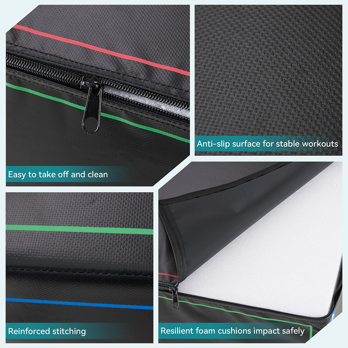 3-in-1 Non-Slip Cushioned Plyometric Jump Box Z46444