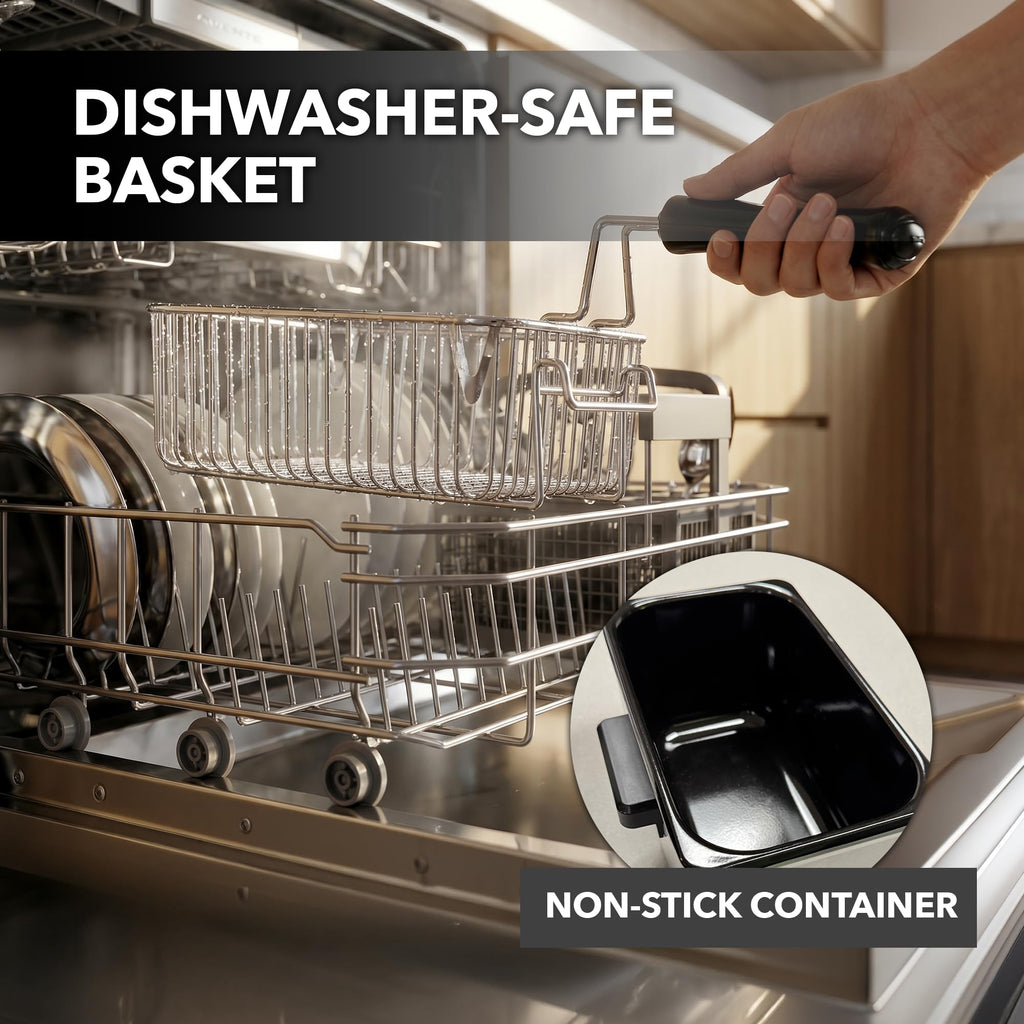 Electric Deep Fryer, 2L Capacity, 1500W, Silver A7841