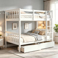 Twin Over Twin Bunk Bed with Storage J629