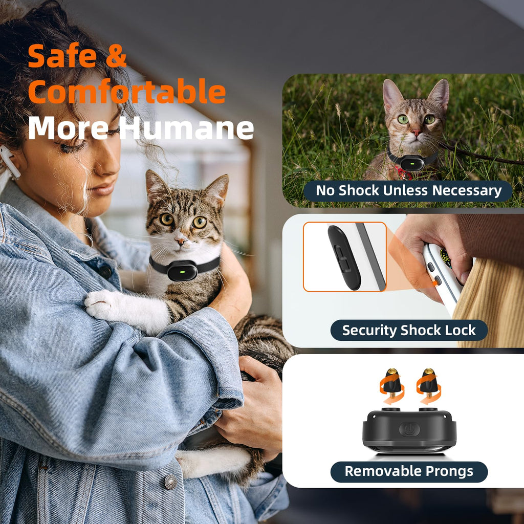 Ultra-Small Cat Training Collar with Remote, Waterproof, Rechargeable B3899