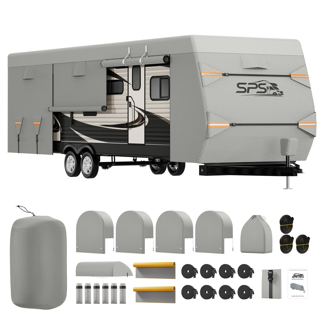 Waterproof Ripstop Travel Trailer RV Cover 24-27ft H25122