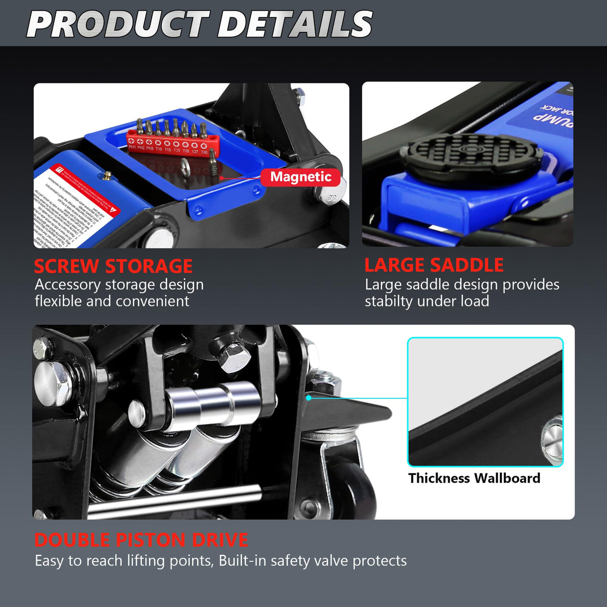 3 Ton Low Profile Hydraulic Floor Jack with Jack Stands N351821