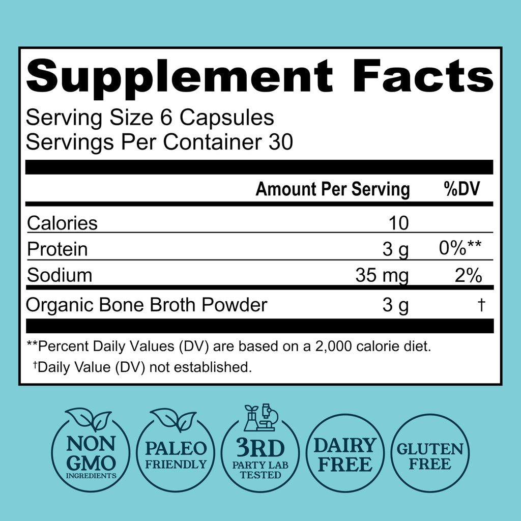 Bone Broth Capsules with Collagen, 180 Capsules L90735