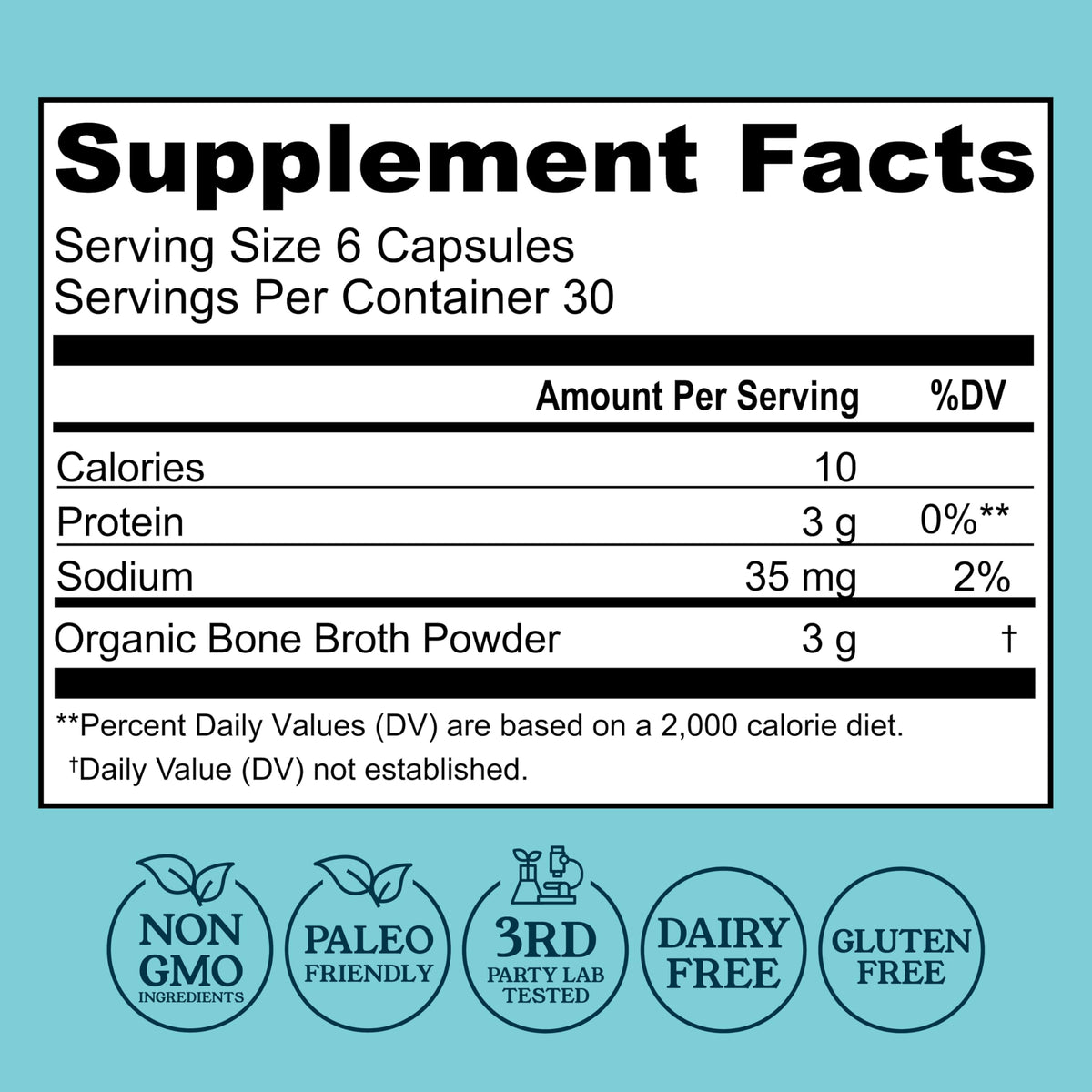 Bone Broth Capsules with Collagen, 180 Capsules L90735
