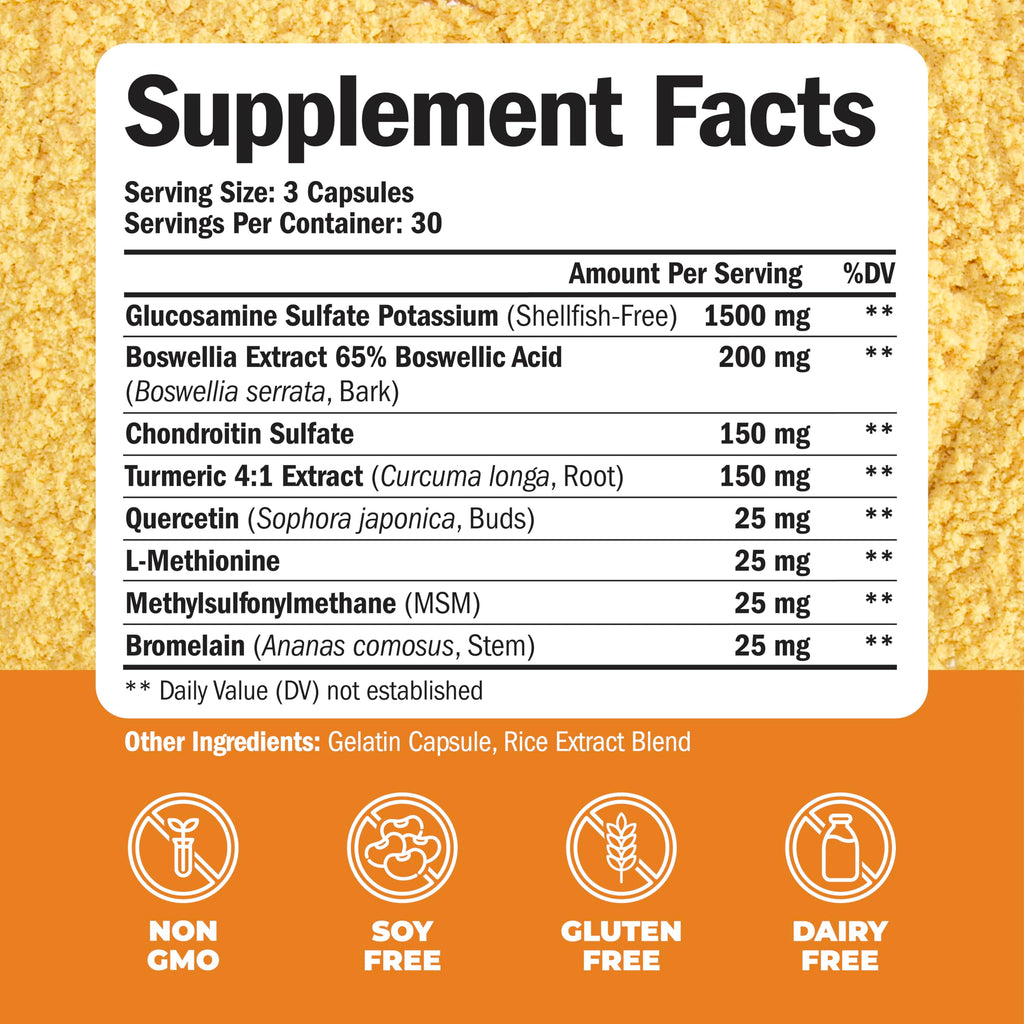 Glucosamine Chondroitin MSM Joint Support Supplement Y2890