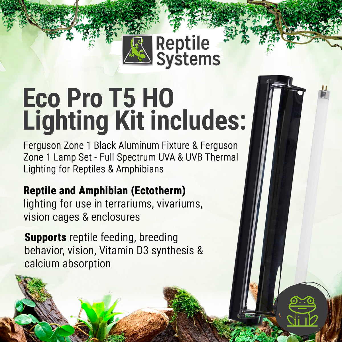 36in 39w Reptile Lighting Kit with HOT5 Lamp G8259