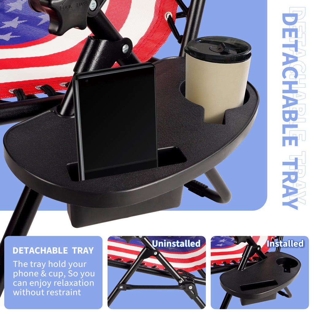 Set of 2 Adjustable Steel Mesh Zero Gravity Lounge Chairs with Pillows & Cup Holder Trays T19289