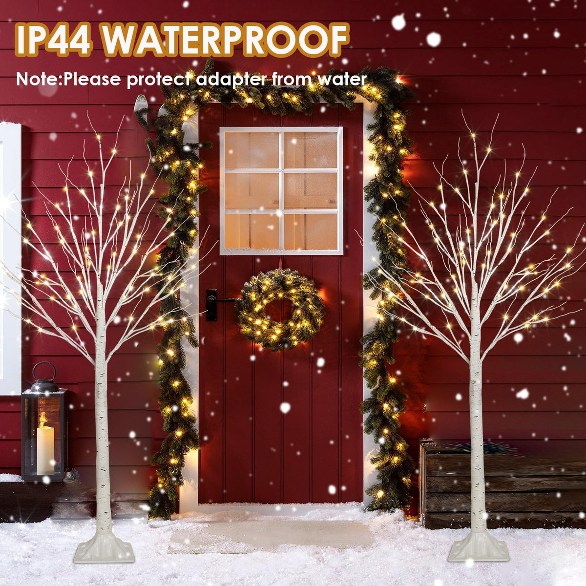 2 Pack 4FT Lighted Birch Trees N597