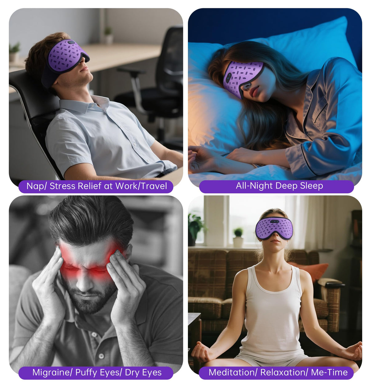 Bluetooth Sleep Mask Headphones with Hot Cold Compress Y4530