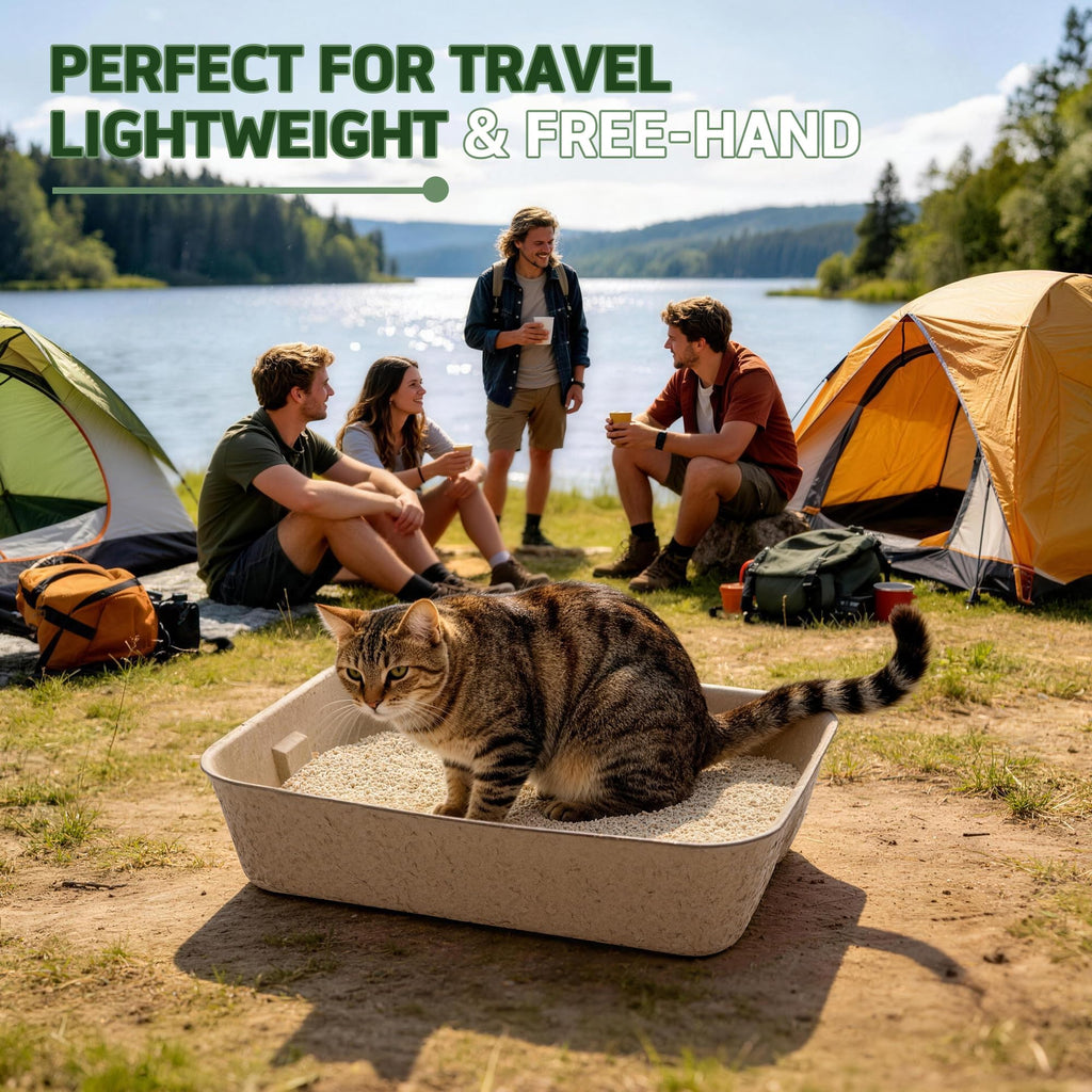 Disposable Litter Boxes for Cats 8-Pack Extra Thick Sturdy Leakproof S6271