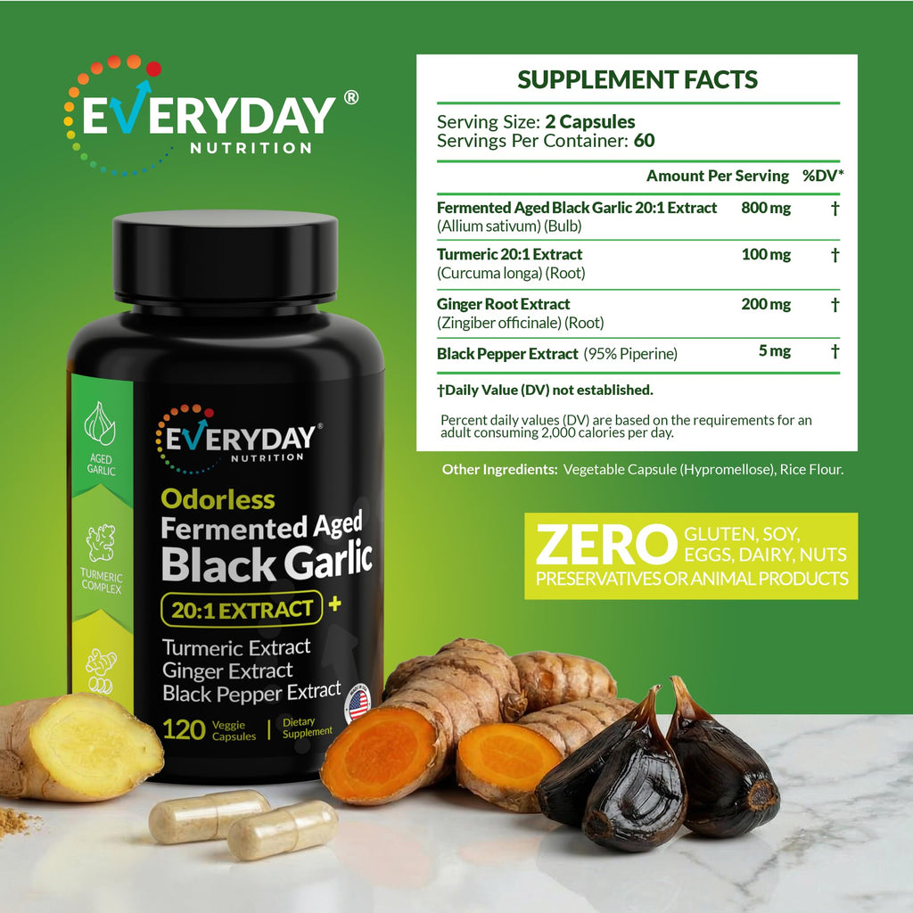 Black Garlic 120 Capsules V740