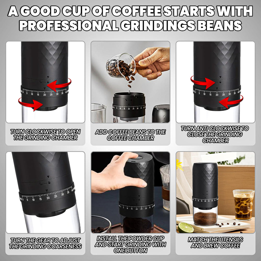 Electric Burr Coffee Grinder with 40 Grind Settings J584