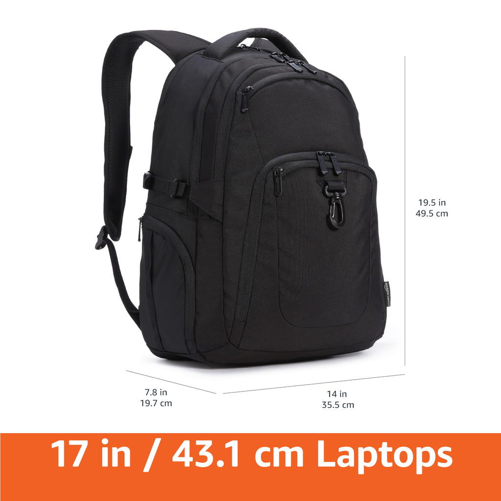 Black Water Resistant Laptop Backpack P88932