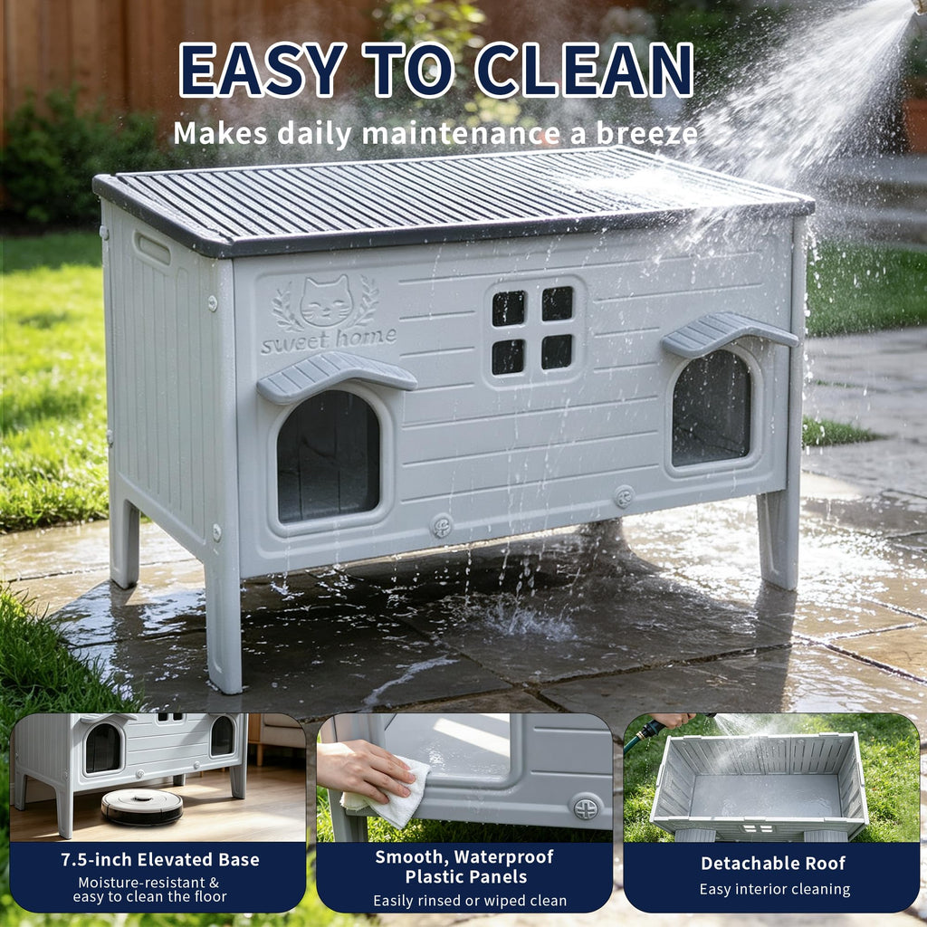 Waterproof Outdoor Cat House P7047