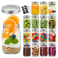 16 Pack 16 oz Glass Mason Jars with Airtight Lids O3983
