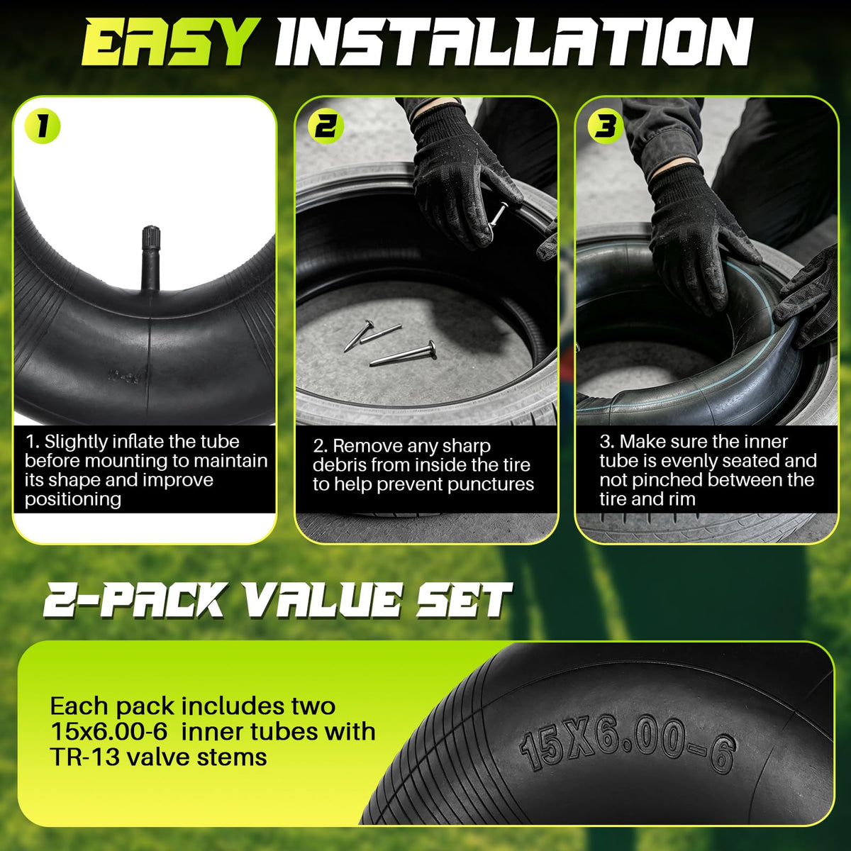 15x6.00-6 Inner Tube 2-Pack W60324