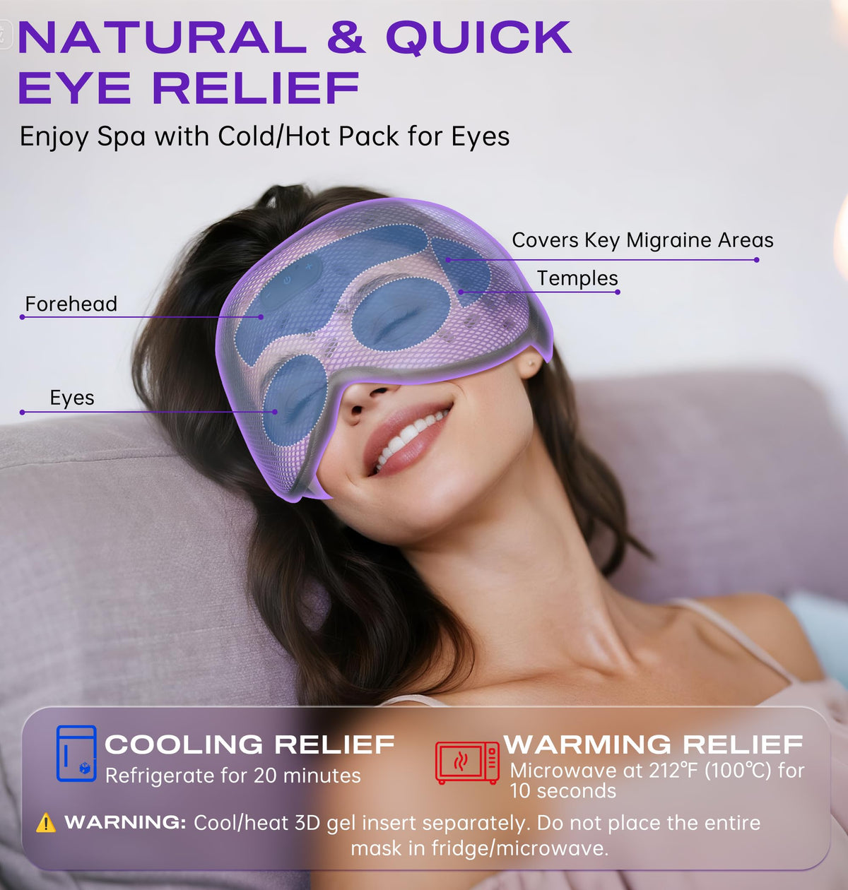Bluetooth Sleep Mask Headphones with Hot Cold Compress Y4530
