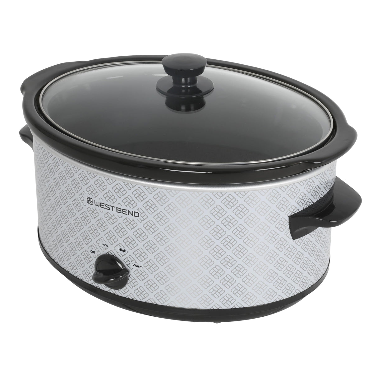 6-Quart Slow Cooker with Ceramic Crockpot and Glass Lid S1754