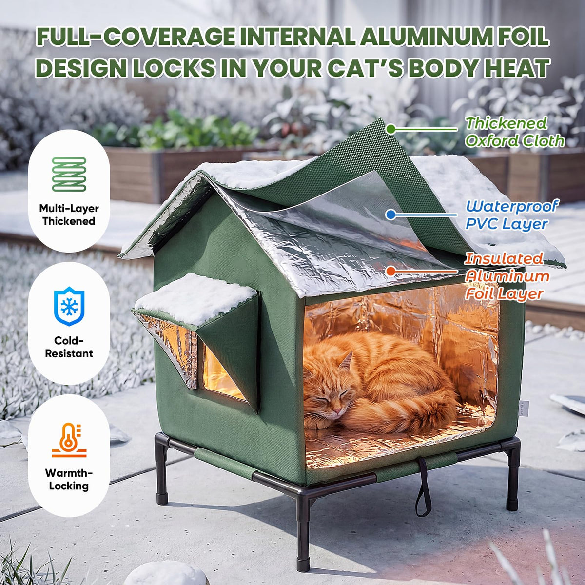 Weatherproof Insulated Cat Shelter P77015
