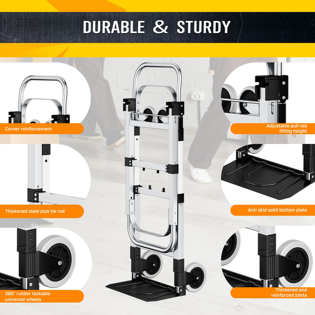 600lbs 3 in 1 Folding Hand Truck Dolly T9801