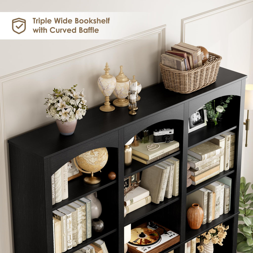 71" 6 Tier Black Bookshelf K192473