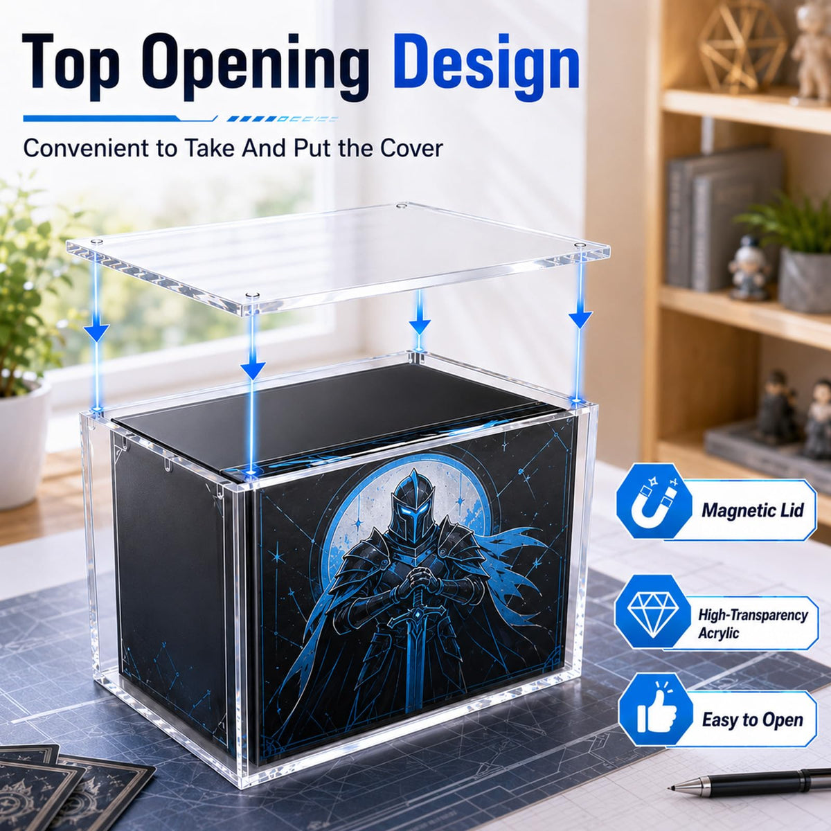 2 Pack Clear Acrylic Display Box with Magnetic Lid Y8564