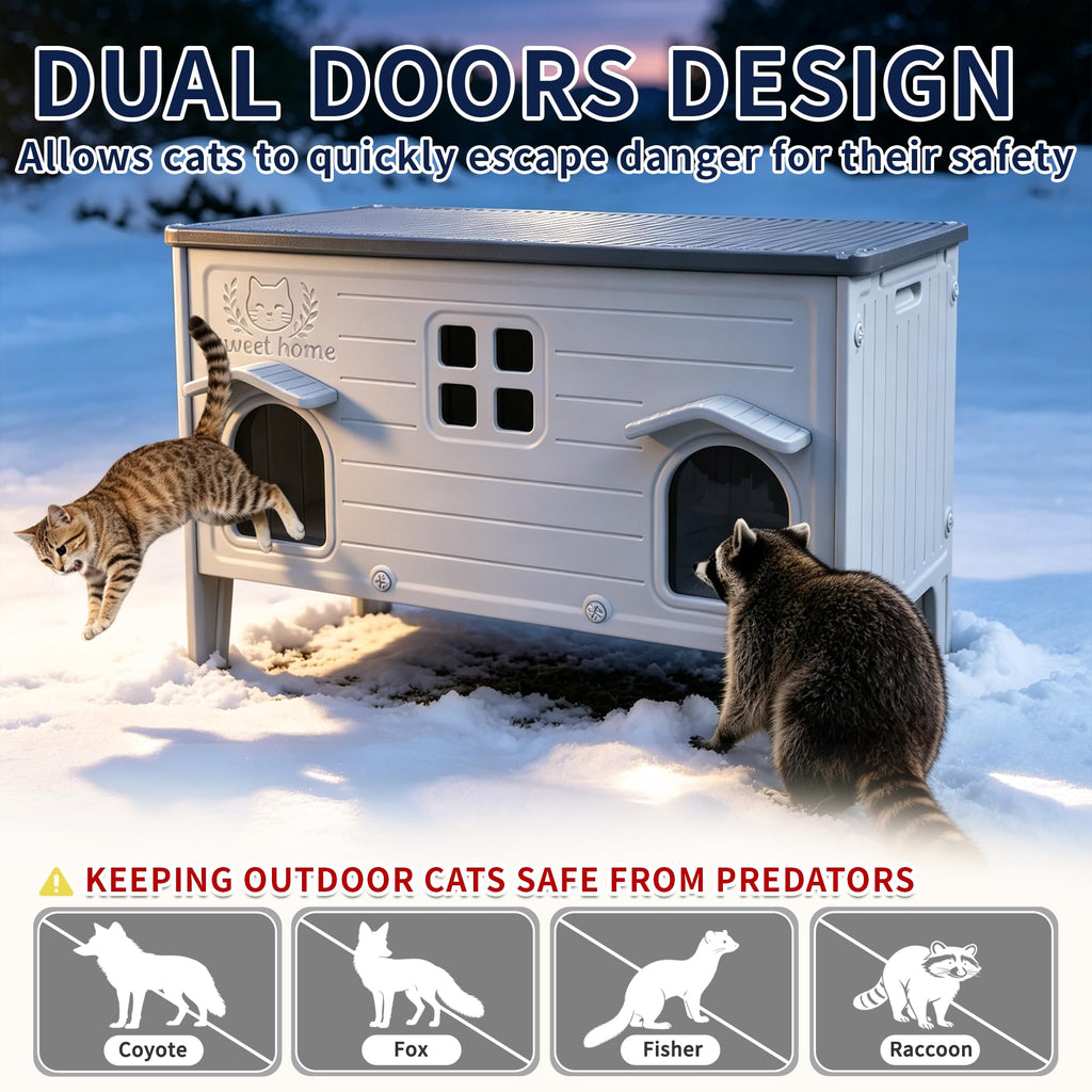 Waterproof Outdoor Cat House P7047