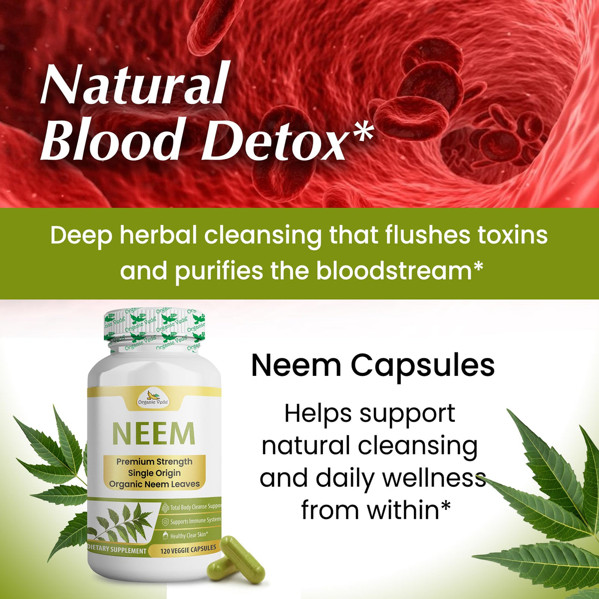 Neem Capsules 120 Vegan Capsules V26780