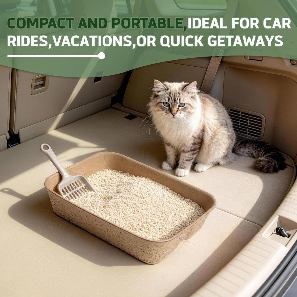 Disposable Litter Boxes for Cats 8-Pack Extra Thick Sturdy Leakproof S6271