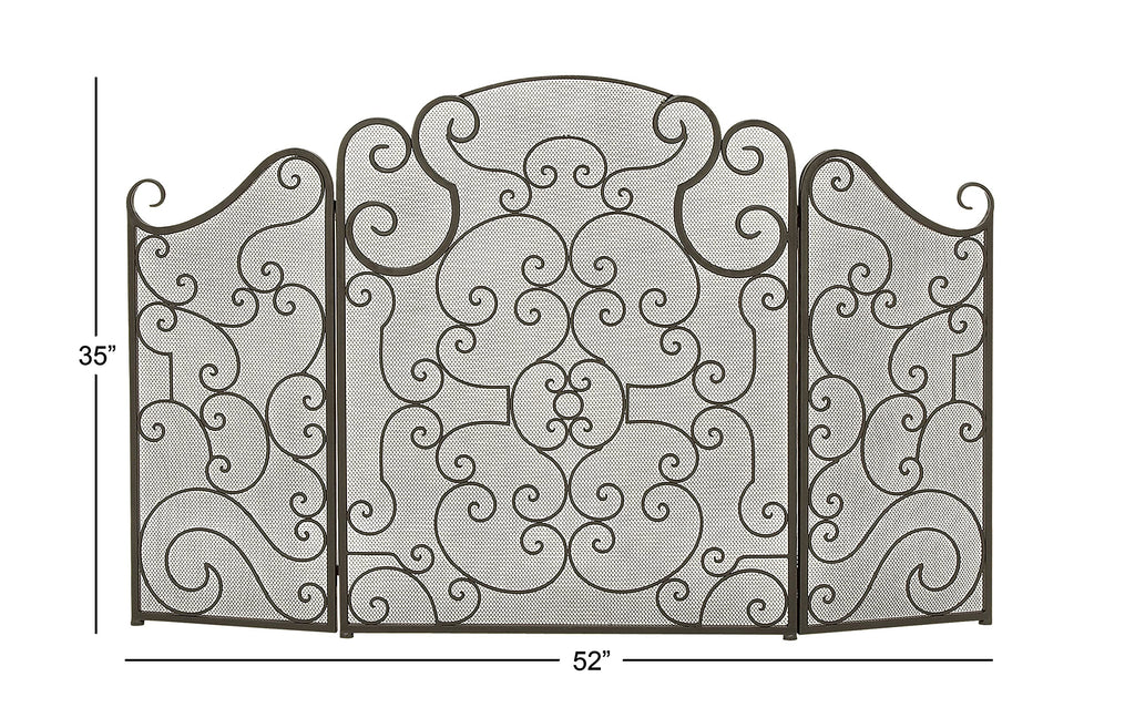 Metal 3 Panel Fireplace Screen G239