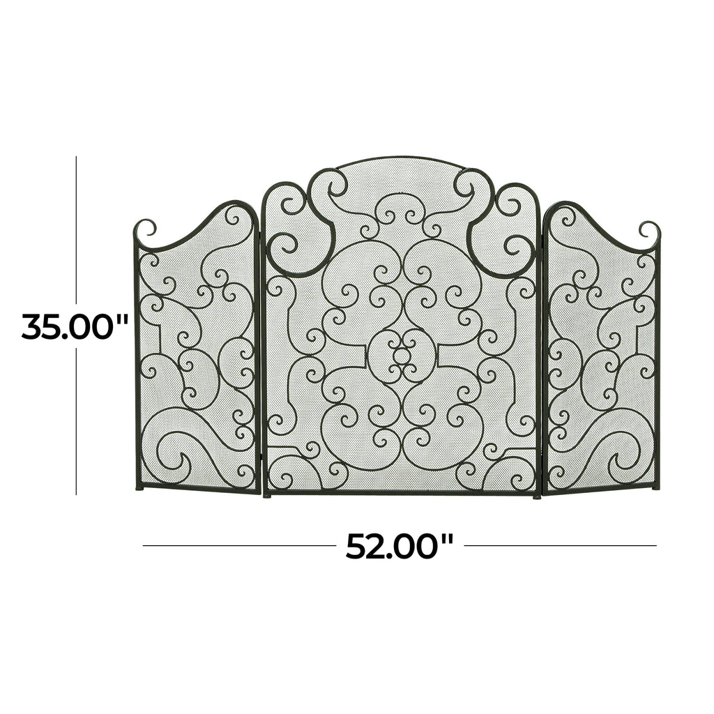 Metal 3 Panel Fireplace Screen G239