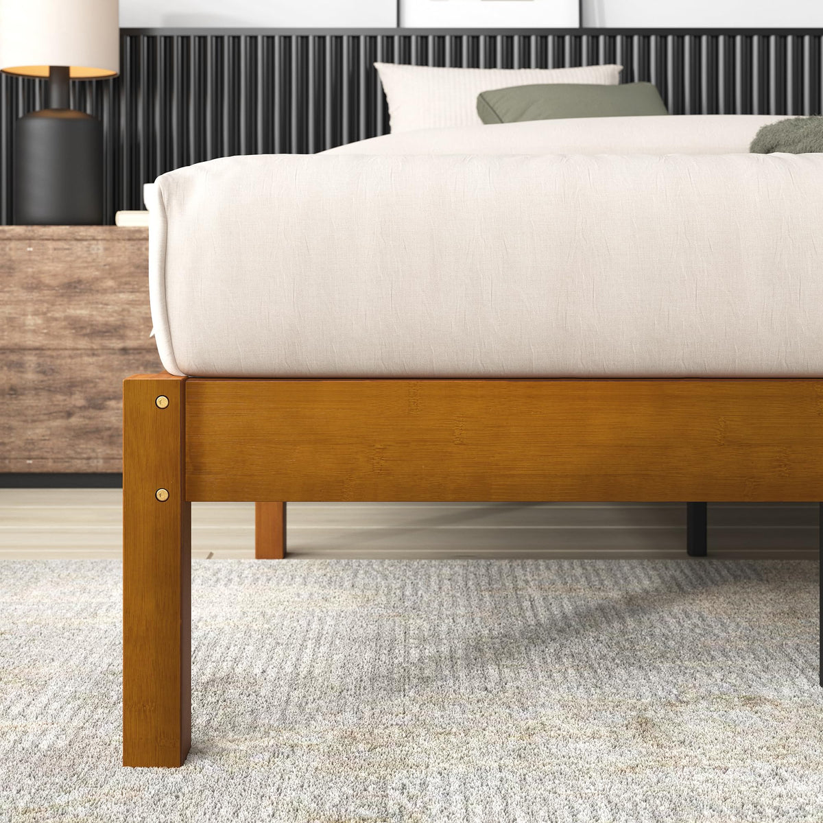 14 Inch Bamboo Platform Bed Frame, Queen T60817
